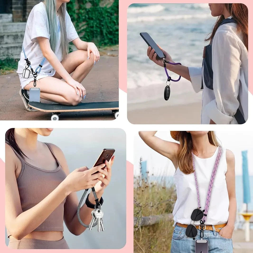 Adjustable Crossbody Roop Phone Lanyard with Carabiner Hook