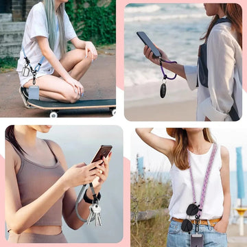 Adjustable Crossbody Roop Phone Lanyard with Carabiner Hook