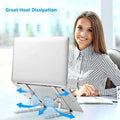 Mounts Stands & Grips for Silver Adjustable Laptop Stand Holder Built-in Foldable Legs Cooling pads