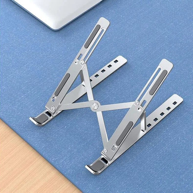 Mounts Stands & Grips for Silver Adjustable Laptop Stand Holder Built-in Foldable Legs Cooling pads