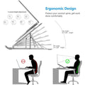 Mounts Stands & Grips for Silver Adjustable Laptop Stand Holder Built-in Foldable Legs Cooling pads