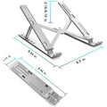 Mounts Stands & Grips for Silver Adjustable Laptop Stand Holder Built-in Foldable Legs Cooling pads