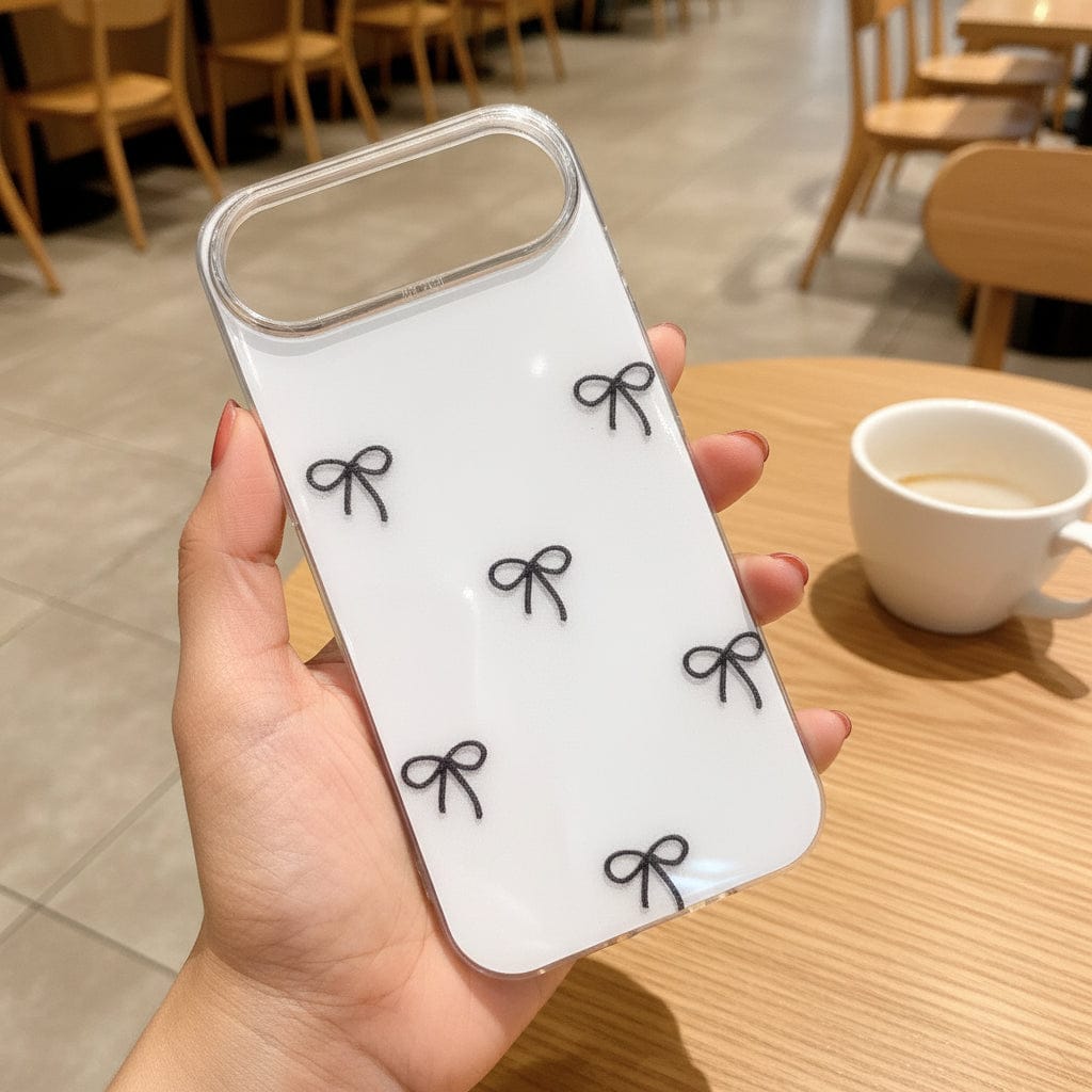 Cases & Covers Aesthetic Bow Print Soft Edge Back Hard Case for iPhone 17 Air