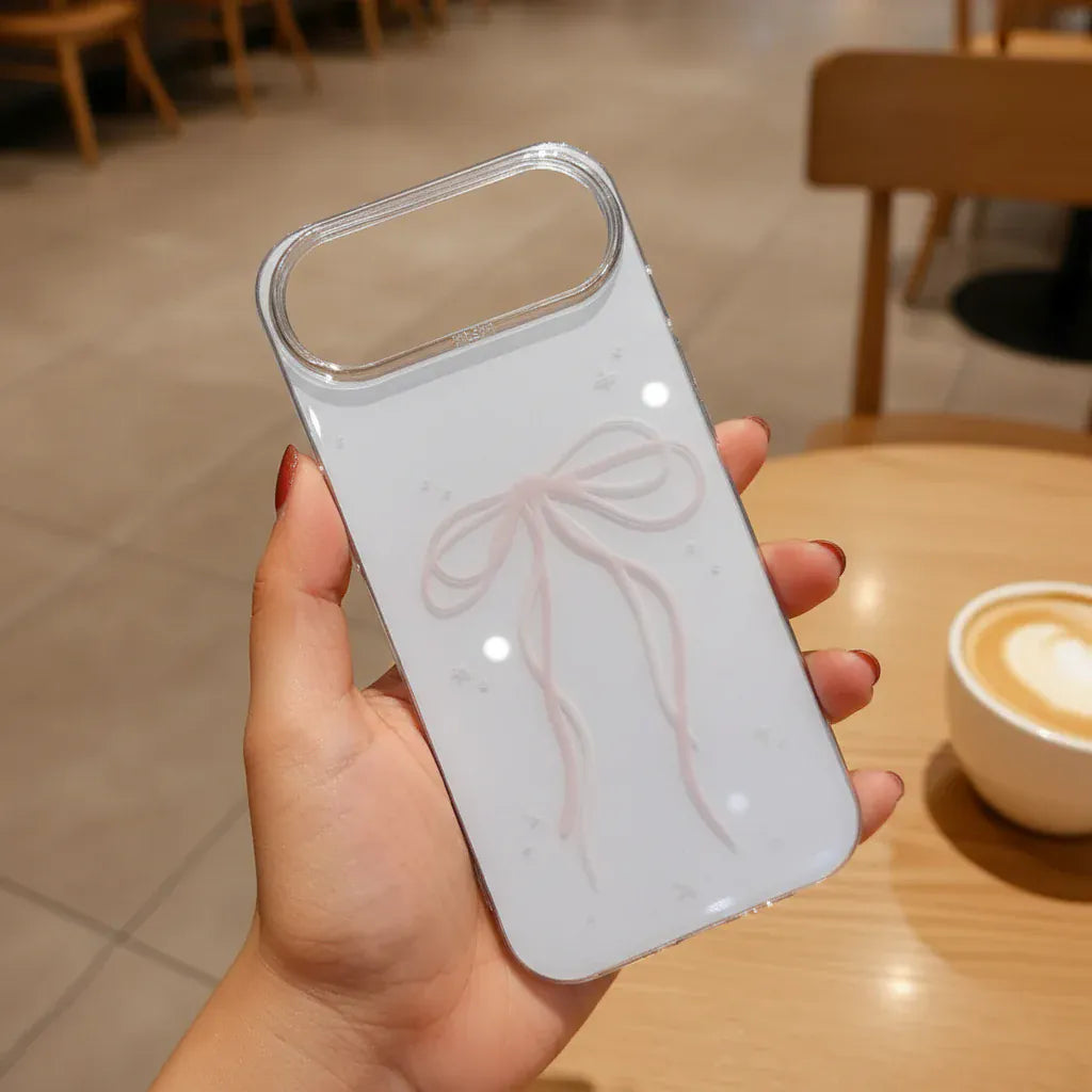 Cases & Covers Aesthetic Bow Print Soft Edge Back Hard Case for iPhone 17 Air