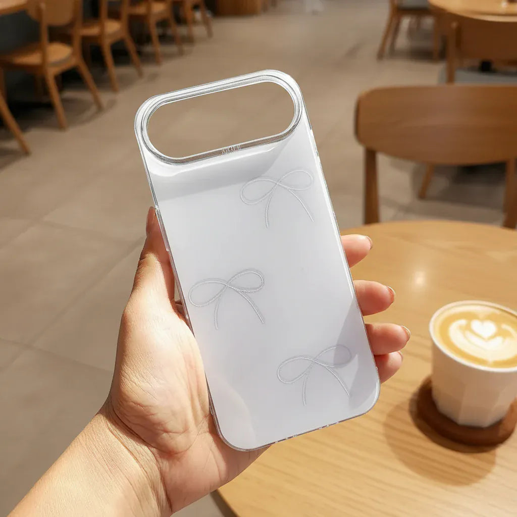 Cases & Covers Aesthetic Bow Print Soft Edge Back Hard Case for iPhone 17 Air