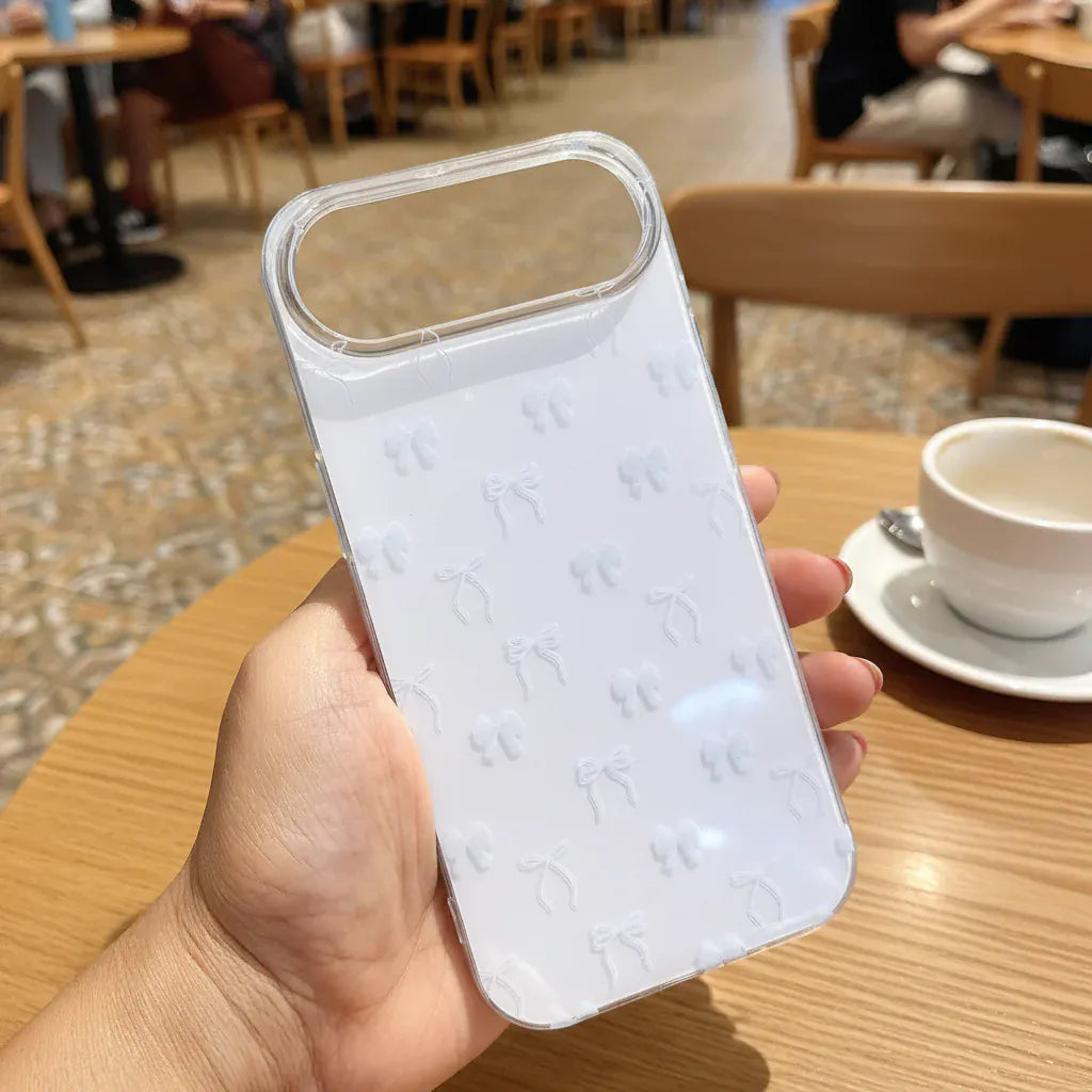 Cases & Covers Aesthetic Bow Print Soft Edge Back Hard Case for iPhone 17 Air