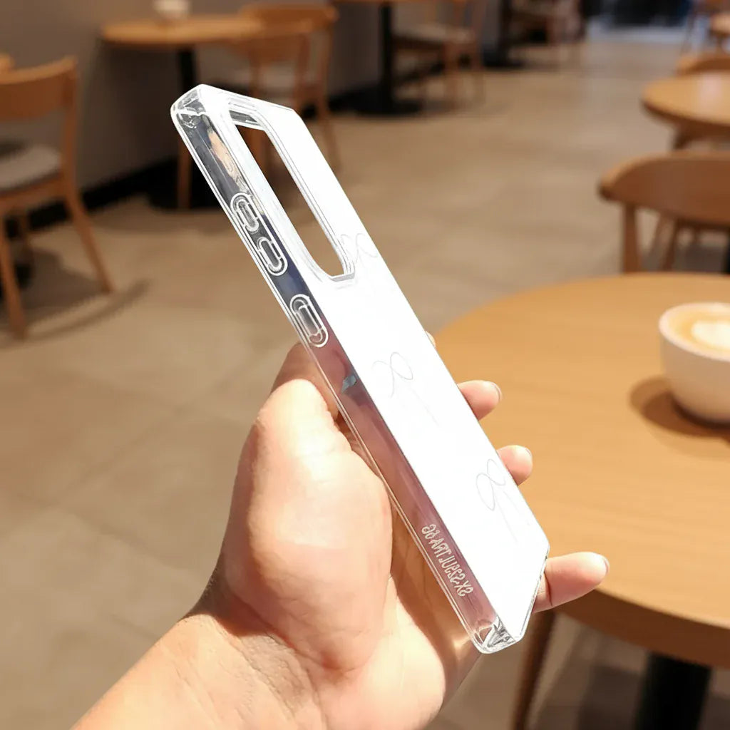 Cases & Covers Aesthetic Bow Print Soft Edge Back Hard Case for Samsung Galaxy S25 Ultra