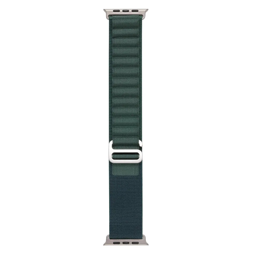 Natural Titanium / Dark Green Alpine Loop for Apple Watch 42 | 44 | 45 | Ultra 49 | 46mm S10 Watch Bands