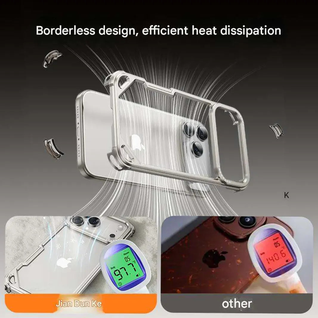 Aluminum Alloy Frameless Hollow Frame Case for iPhone 17 Pro Max Cases & Covers