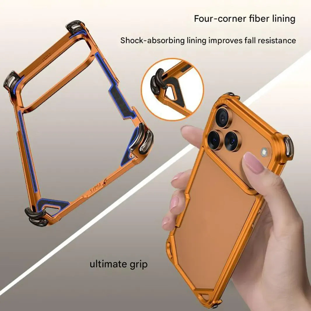 Aluminum Alloy Frameless Hollow Frame Case for iPhone 17 Pro Max Cases & Covers