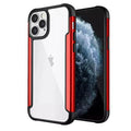 Cases & Covers for iPhone 14 Pro Max / Red Aluminum Metal Edge Transparent Phone Back Case Cover for Apple iPhone