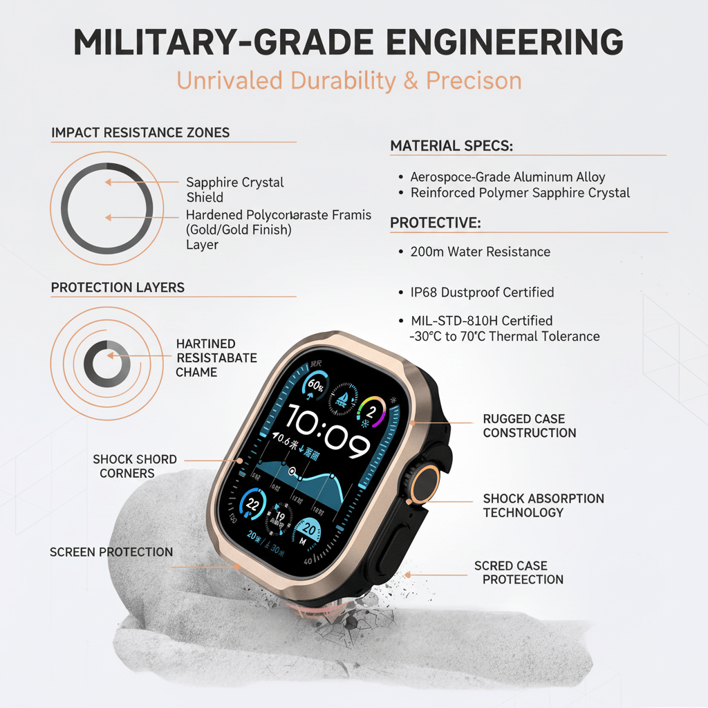 Cases & Covers Aluminum Alloy TPU Frame Anti-Shock Watch Cover for Apple Watch 45mm