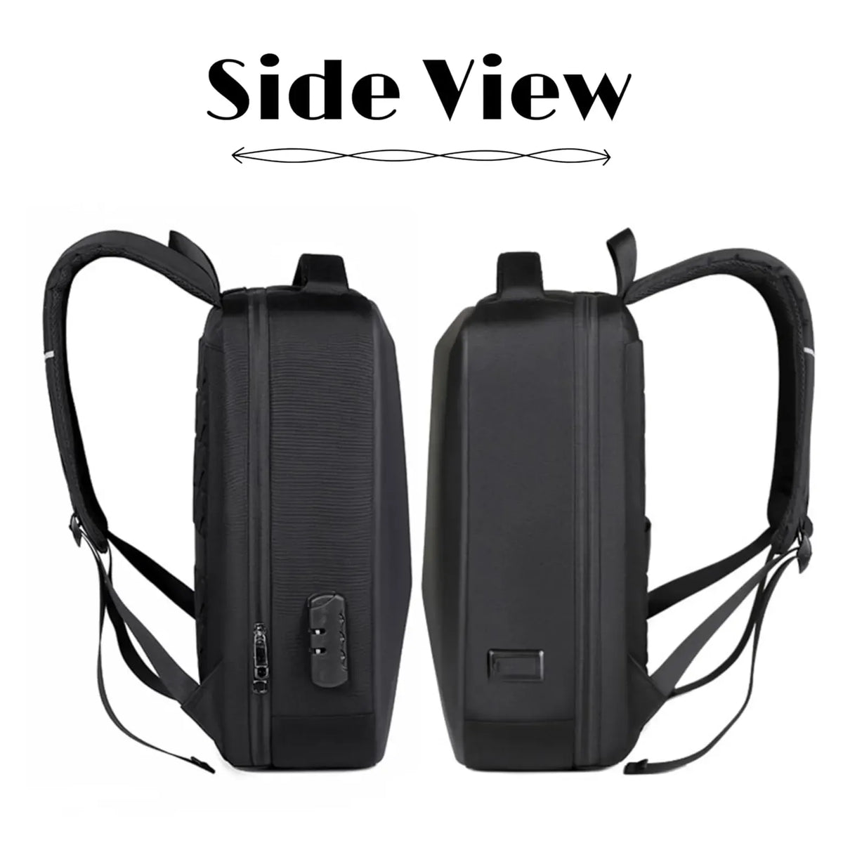 Safe Lock Backpack Anti-theft TSA lock Hard Shell Backpack with USB Port and Password Loc ...