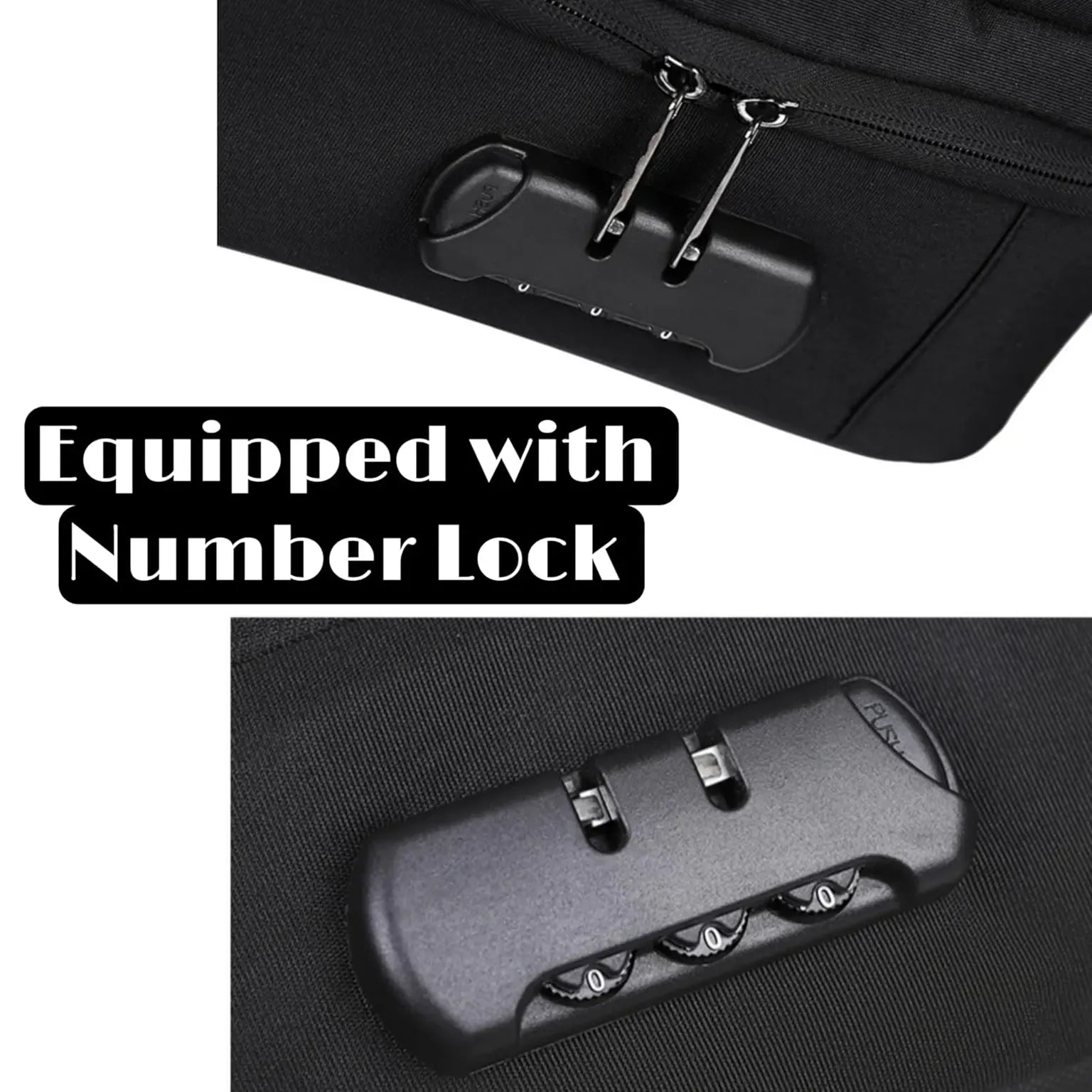 Bags & Sleeves Anti-theft TSA lock Hard Shell Backpack with USB Port and Password Lock
