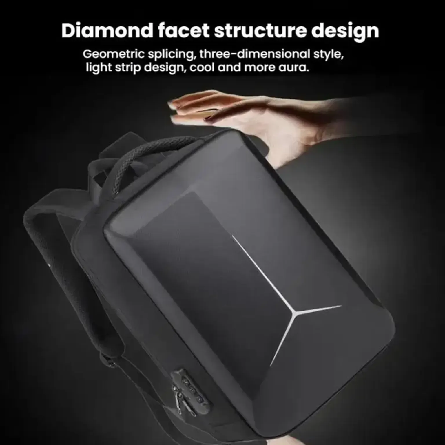 Bags & Sleeves Anti-theft TSA lock Hard Shell Backpack with USB Port and Password Lock