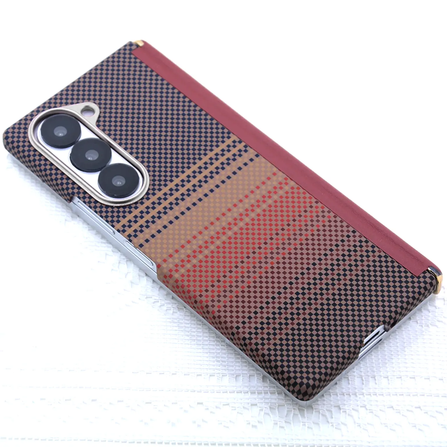 Aramid Fiber Texture Magnetic Magsafe Slim Case with Hinge for Samsung Z Fold7