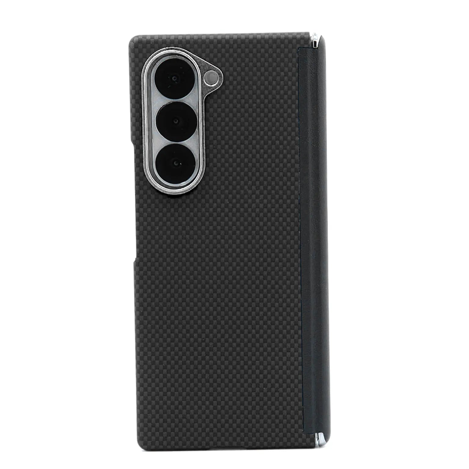 Aramid Fiber Texture Magnetic Magsafe Slim Case with Hinge for Samsung Z Fold7 KTSUYP8M8 8991570246191