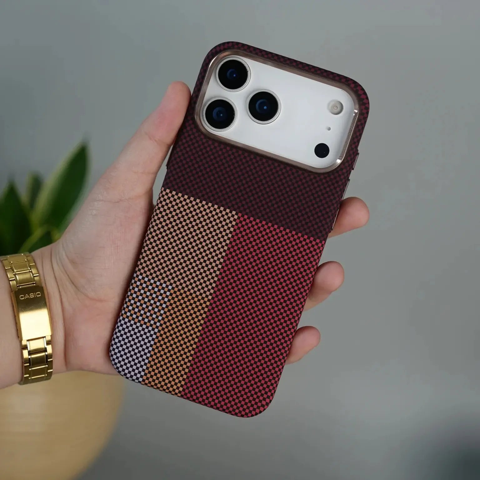 Aramid Texture Magnetic Magsafe Slim Case for iPhone 17 Pro KTSU2G6CJ 8912760122859