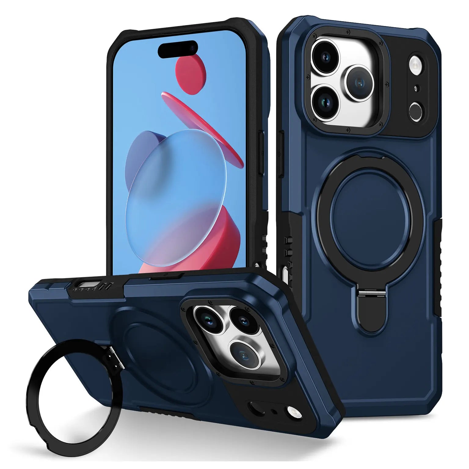 Armor Magnet Holder 360 Protection Magsafe Kickstand Hard Case for iPhone 17 Pro Max KTSU2YSV2 8910938909714