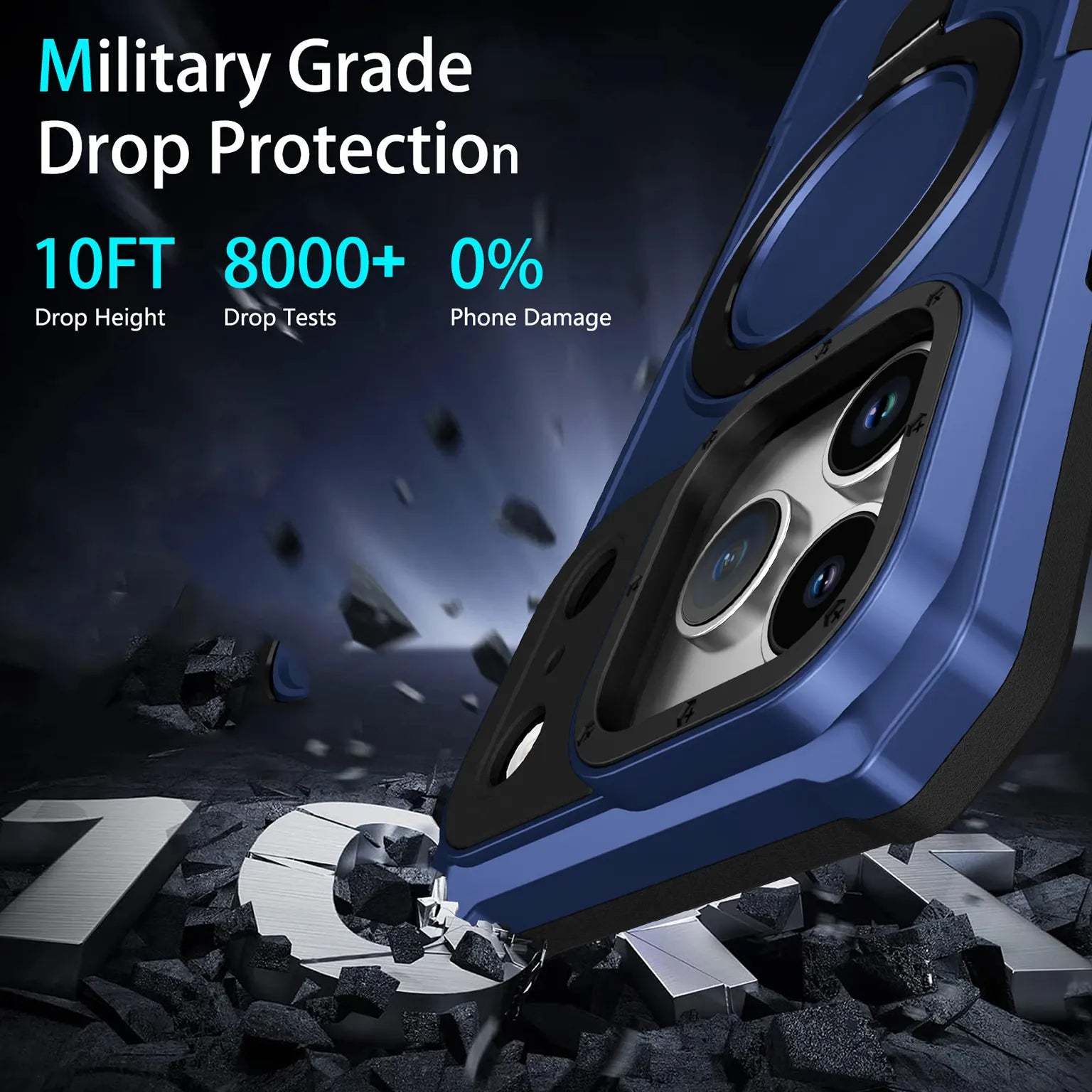 Armor Magnet Holder 360 Protection Magsafe Kickstand Hard Case for iPhone 17 Pro Max