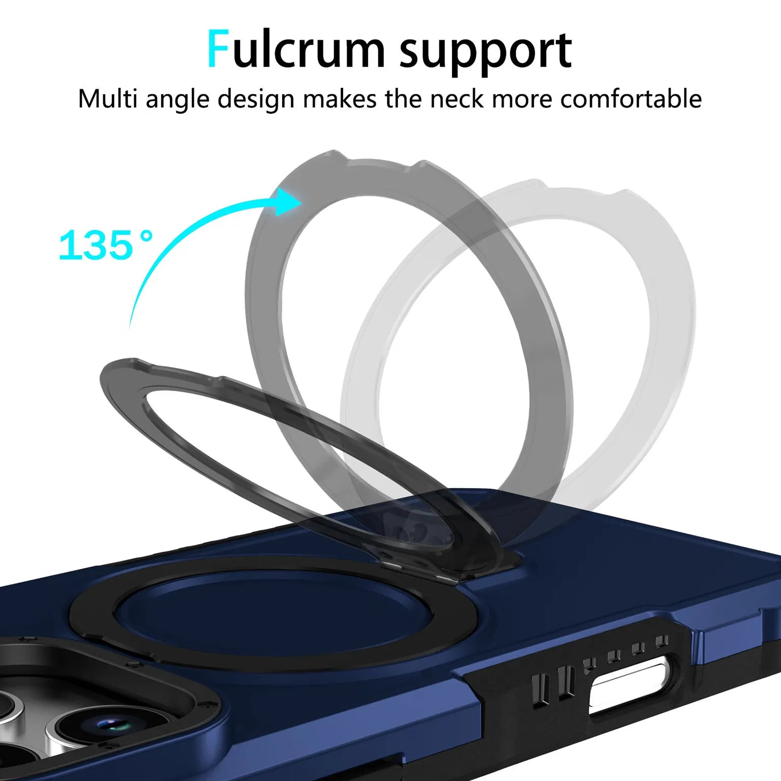 Armor Magnet Holder 360 Protection Magsafe Kickstand Hard Case for iPhone 17 Pro Max