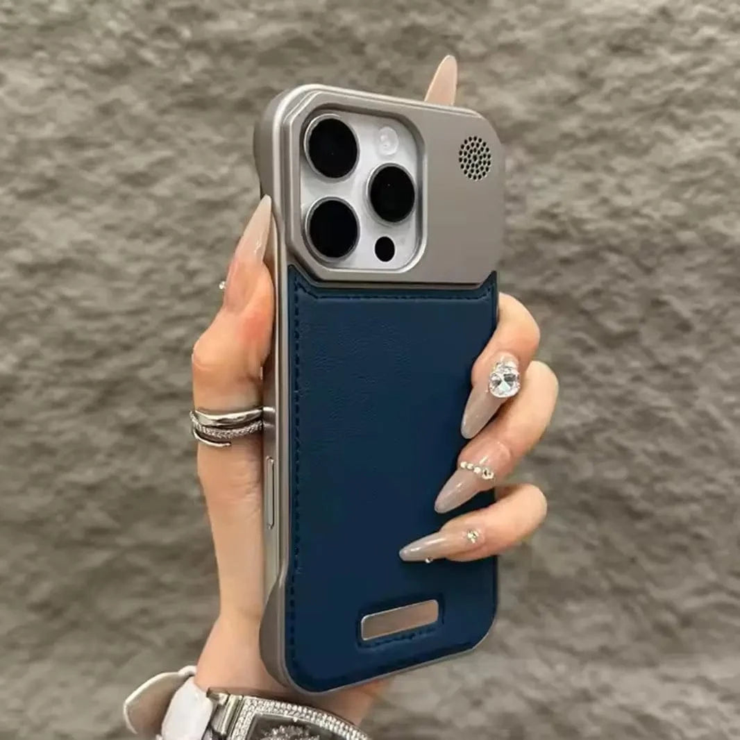 Aromatherapy Magsafe Leather Heat Dissipation Case for iPhone 15 Pro