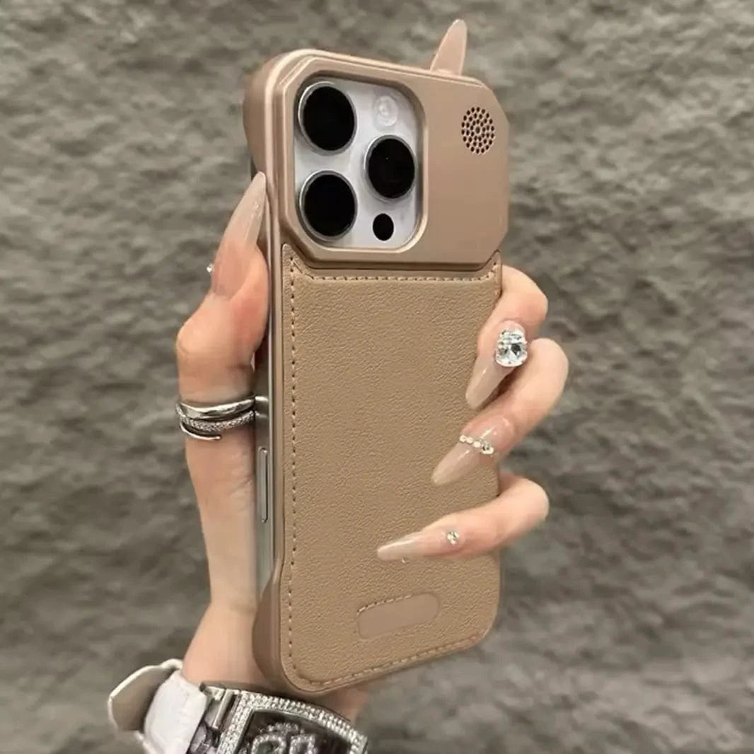 Aromatherapy Magsafe Leather Heat Dissipation Case for iPhone 16 Pro Max
