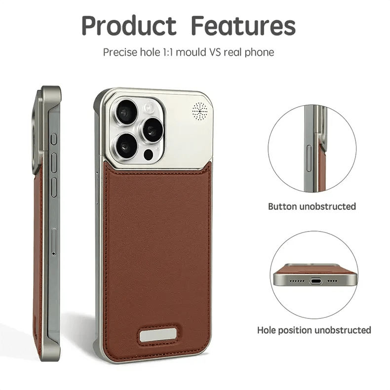 Cases & Covers for Aromatherapy MagSafe Leather Heat Dissipation Phone Case for Apple iPhone