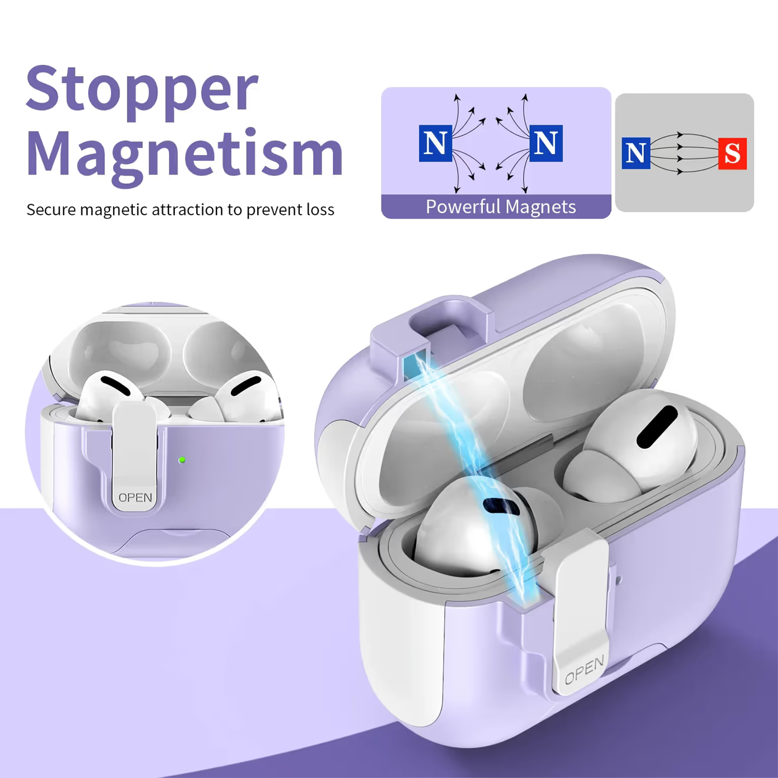 Cases & Covers Automatic Pop-up Holder Earphone Case with Switch Lock for Airpods Pro | Pro 2