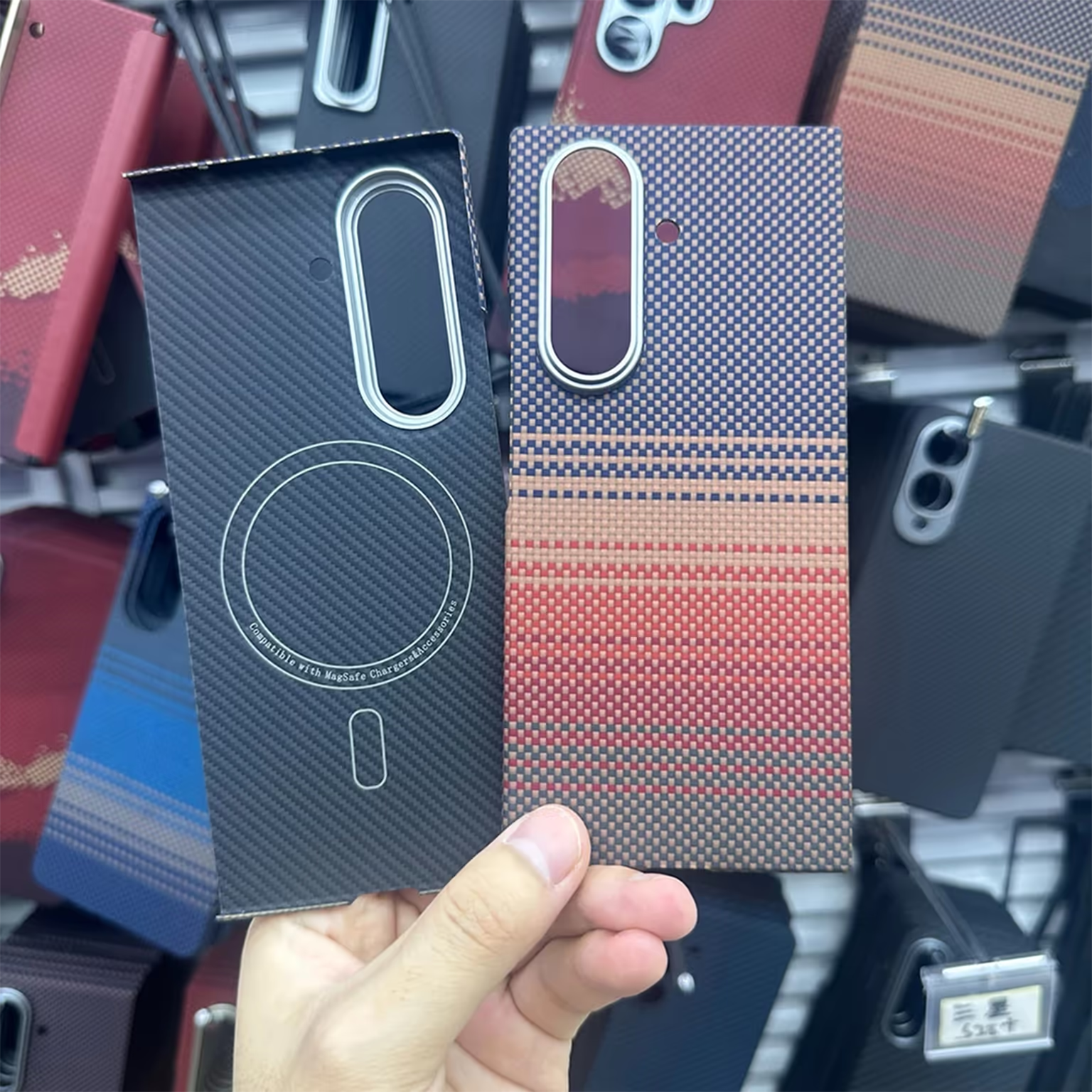 Real Aramid Kevlar Fiber Magsafe Case with Hinge Protection for Samsung Z Fold7