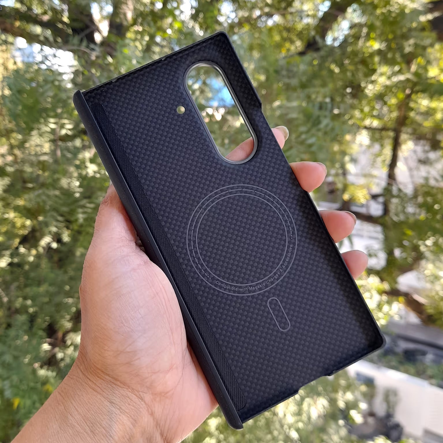 Real Aramid Kevlar Fiber Magsafe Case with Hinge Protection for Samsung Z Fold7