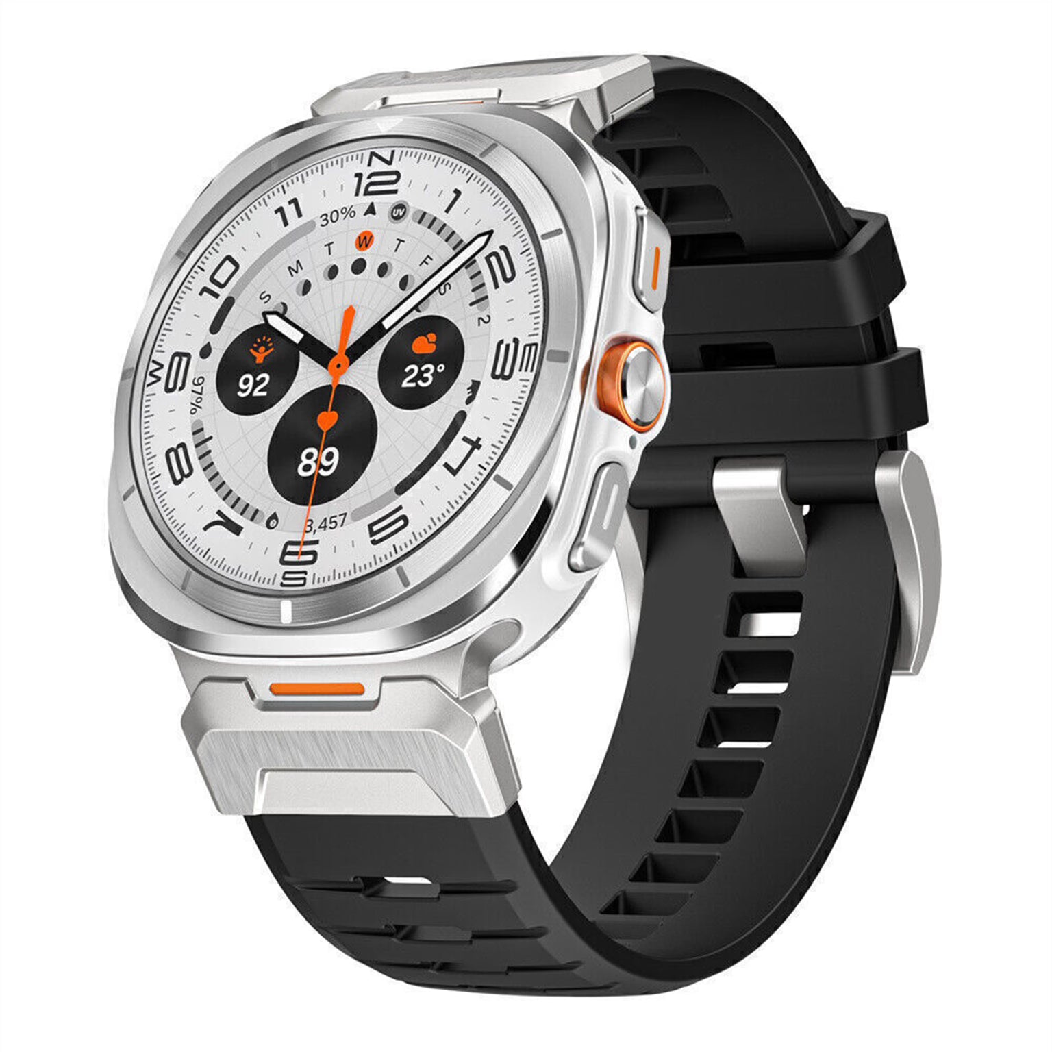 Rugged Premium TPU & Metal Sports Band for Samsung Watch Ultra 47mm