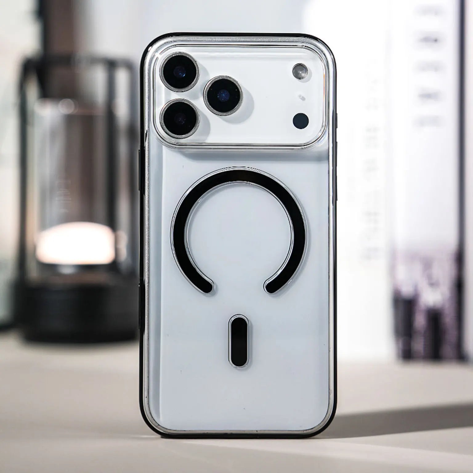 Slim Thin Transparent Magnetic Wireless Charge Hard Case for iPhone 17 Pro Max