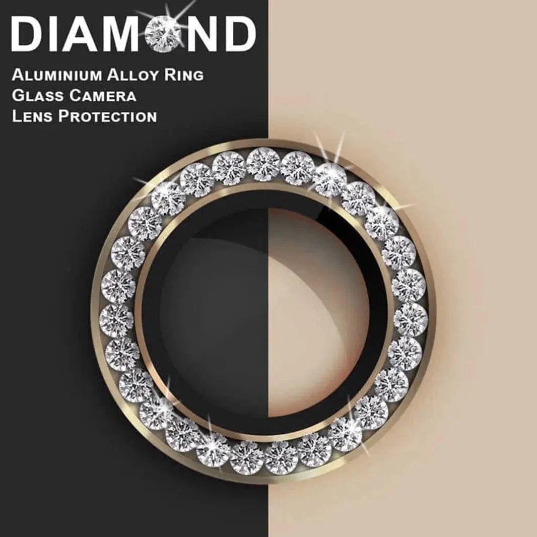 ktusu Generic Camera Lens Protectors Bling Sparkling Diamond Camera Lens Ring for iPhone 16 Pro | 16 Pro Max Desert Titanium
