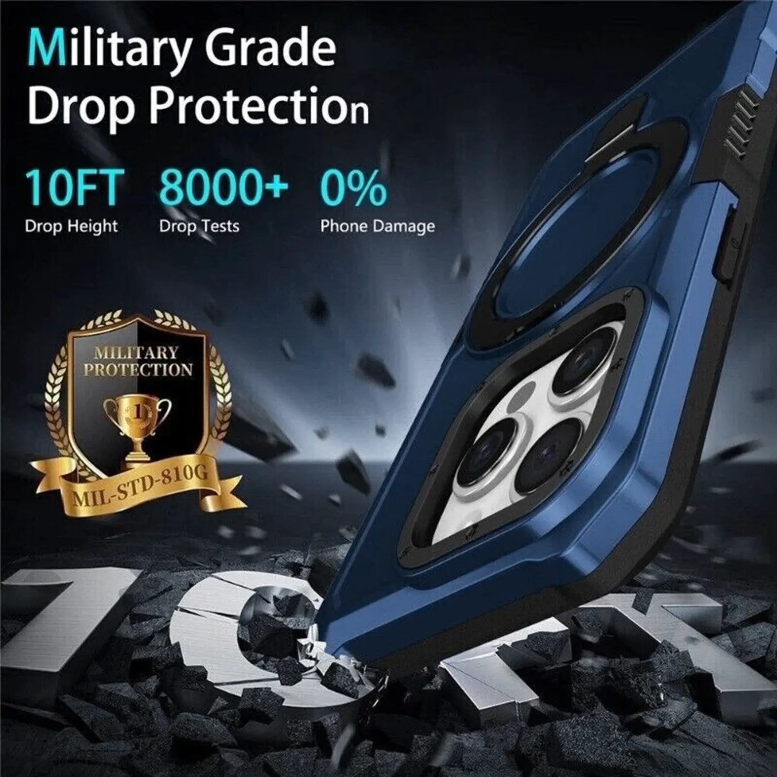 Armor Magnet Holder 360 Protection Magsafe Kickstand Hard Case for iPhone 15 Pro