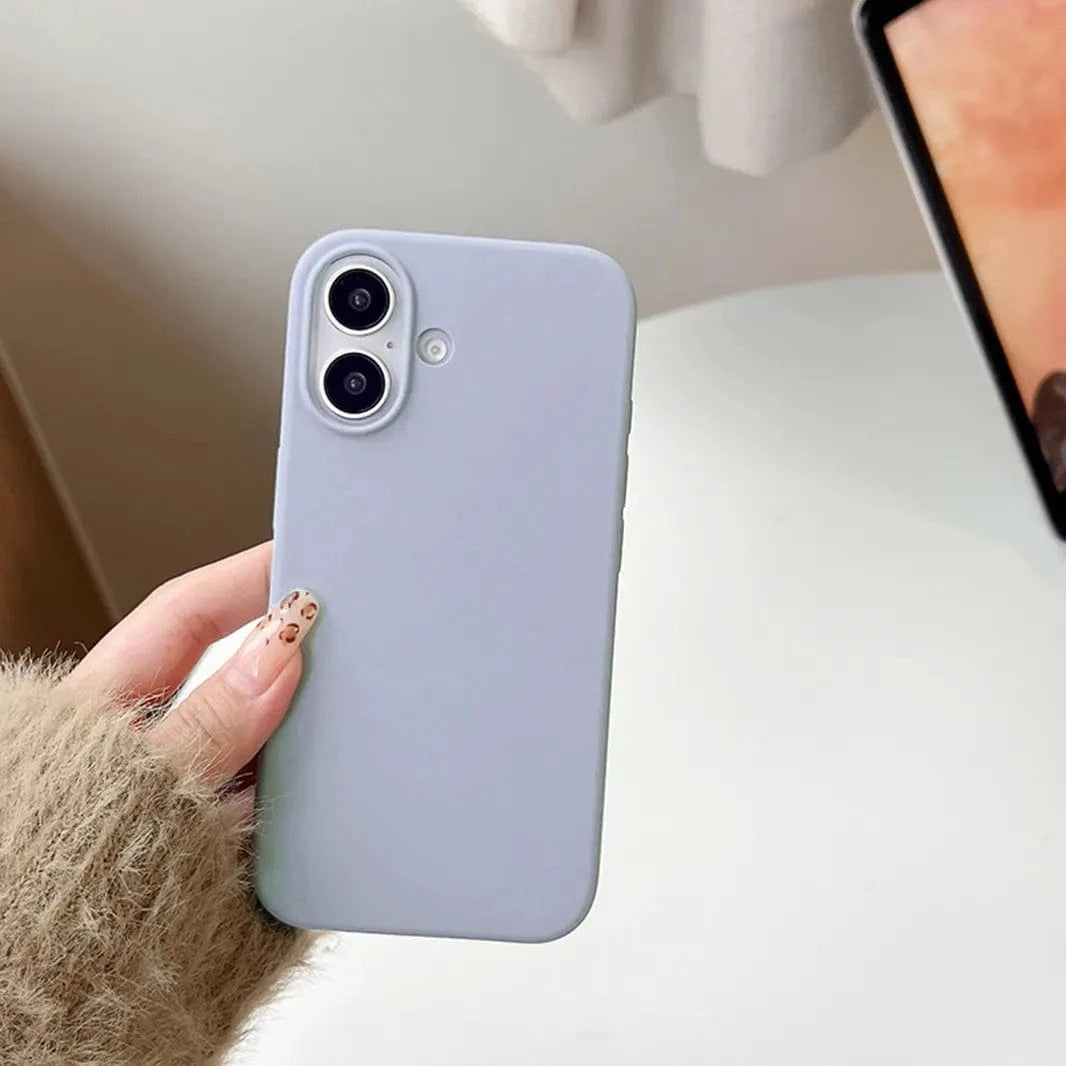 Liquid Silicone inner microfiber Case for iPhone 16 Plus