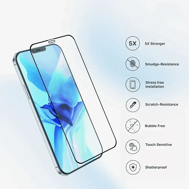 Screen Protection Brave Bear Easy Applicator Edge to Edge Tempered Glass for iPhone 13 Pro Max
