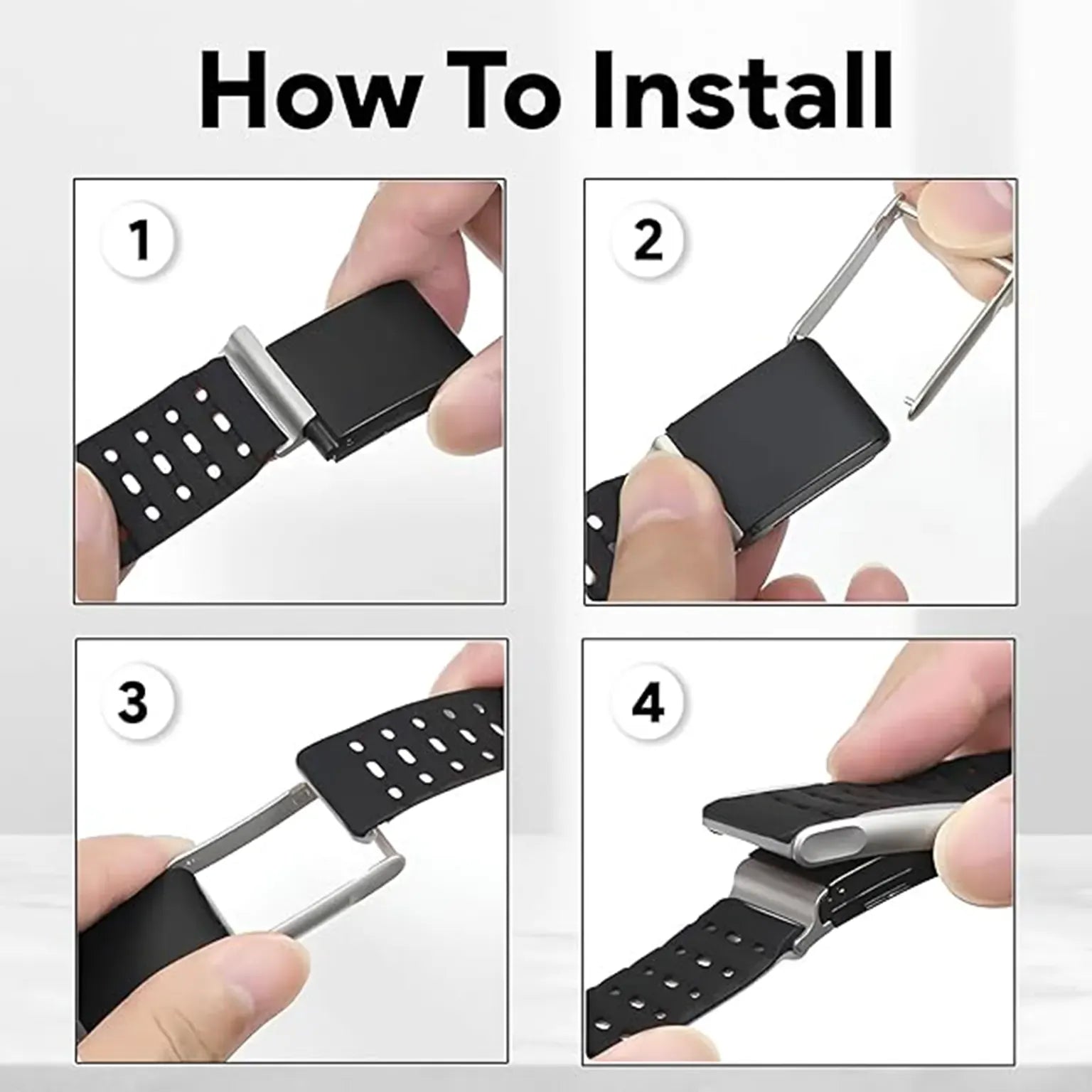 Watch Bands Breathable Silicone Soft Sports Loop Adjustable Replacement Strap for Whoop 5.0 PEAK