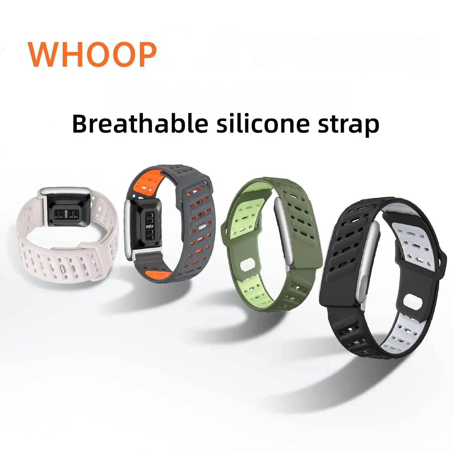 Watch Bands Breathable Silicone Soft Sports Loop Adjustable Replacement Strap for Whoop 5.0 PEAK