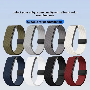 Breathable Stretch Nylon Quick-Adjust Magnetic Clasp Sports Wristband for Google Fitbit Air