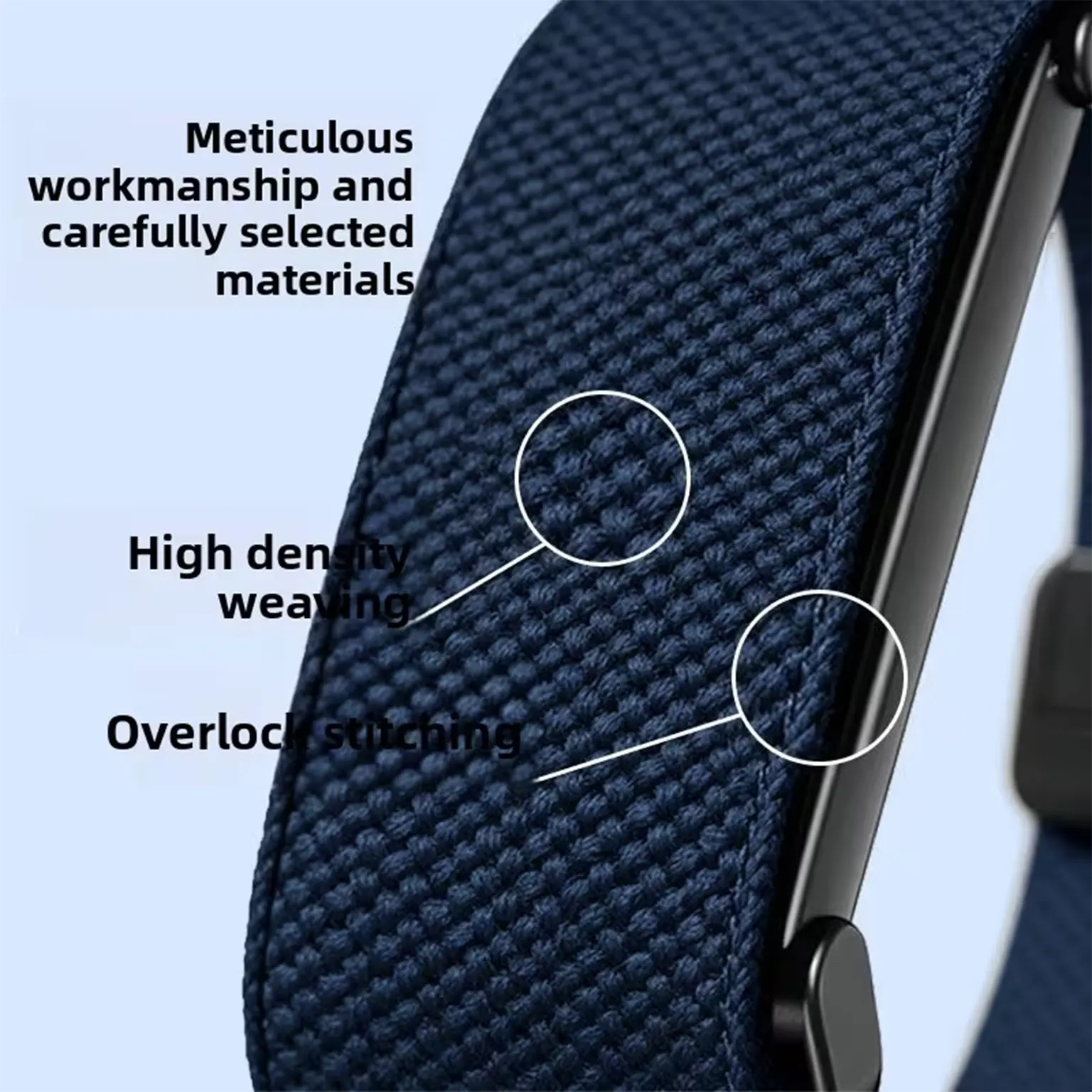 Breathable Stretch Nylon Quick-Adjust Magnetic Clasp Sports Wristband for Google Fitbit Air