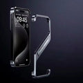 Cases & Covers for iPhone 16 Pro Max / Titanium Grey Built in Kickstand Aluminum Rimless Heat Dissipation Bumper for iPhone