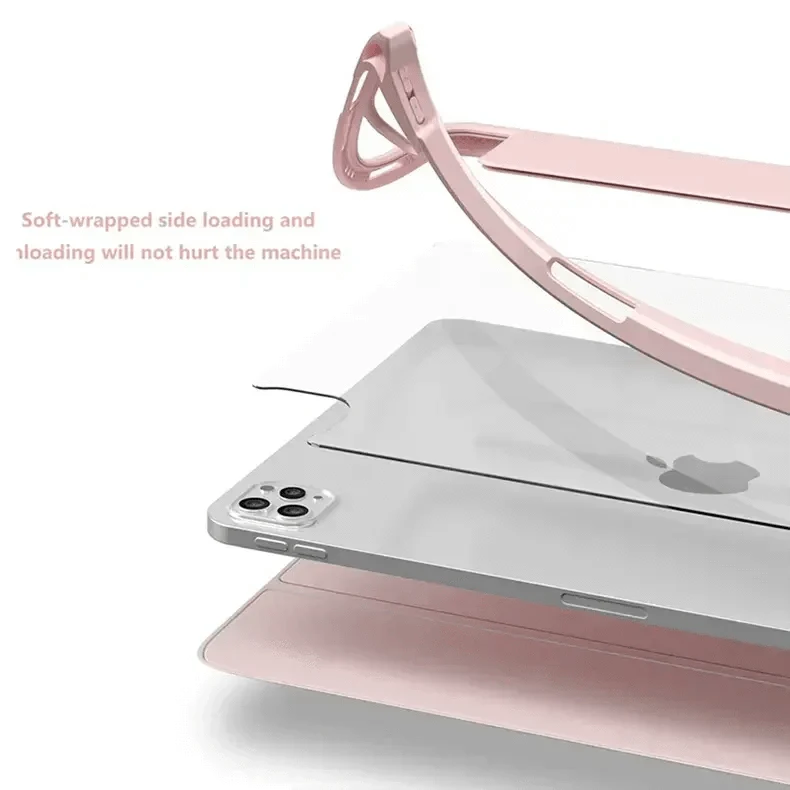 Built-in Stand Trifold Slim Transparent Cover for iPad 7 | 8 | 9 (10.2-inch)