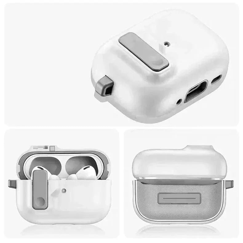 ktusu Generic Cases & Covers Bullet Design Modern Lock Cover for Airpods Pro 2 White
