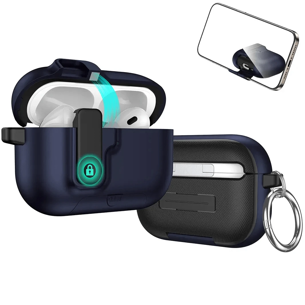 ktusu Generic Cases & Covers Bullet Design Modern Lock Cover for Airpods Pro 3 Midnight Blue