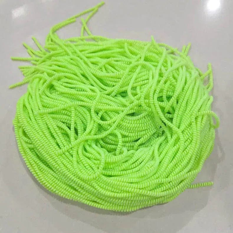 [ Pack of 3 ] Spiral Charger Cable Protector Data Wire Saver for Charging Cable ( 1.5 Meter ) Lime Green / Dual Color - Ktusu