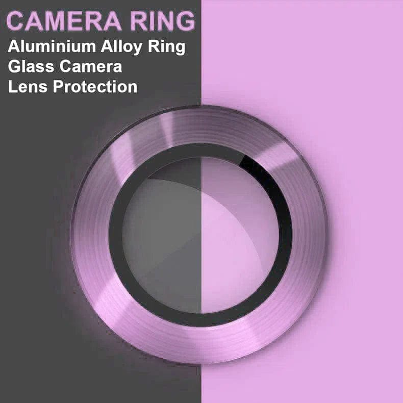 iPhone 15 Plus / Purple Camera Lens Protector Glass aluminum alloy frame Ring for Apple iPhone 15 Series - Ktusu