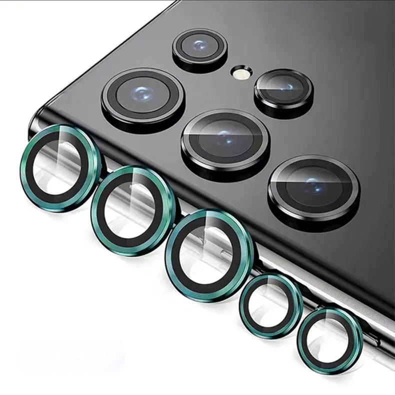 Camera Lens Protectors for Samsung S23 Ultra / Dark Green Camera Lens Protector Glass aluminum alloy Ring for Samsung Galaxy