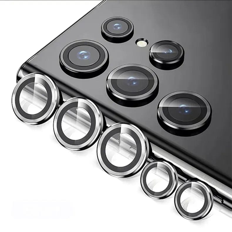 Camera Lens Protectors for Samsung S23 Ultra / Silver Camera Lens Protector Glass aluminum alloy Ring for Samsung Galaxy