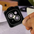 Camera Lens Protectors for iPhone 15 | 15 Plus / Yellow Camera Lens aluminum alloy frame Ring with Installation for iPhone